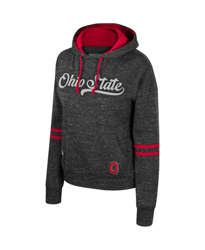 Shop Colosseum Women's  Charcoal Ohio State Buckeyes Catherine Speckle Pullover Hoodie