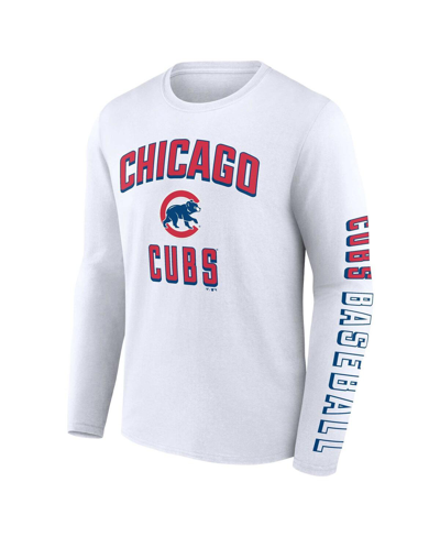 Shop Fanatics Men's  Royal, White Chicago Cubs Two-pack Combo T-shirt Set In Royal,white