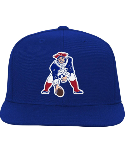 Shop Mitchell & Ness Big Boys And Girls  Royal New England Patriots Gridiron Classics Ground Snapback Hat