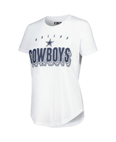 Concepts Sport Women's  White, Charcoal Dallas Cowboys Sonata T-shirt And Leggings Set In White,charcoal