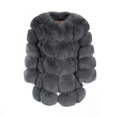 Wanan Touch Classic Kaki Fox Fur Jacket