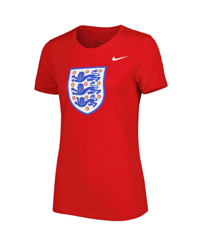 Shop Nike Women's  Red England National Team Legend Performance T-shirt