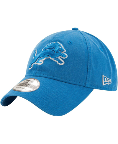 Shop New Era Men's  Blue Detroit Lions Logo Core Classic 2.0 9twenty Adjustable Hat