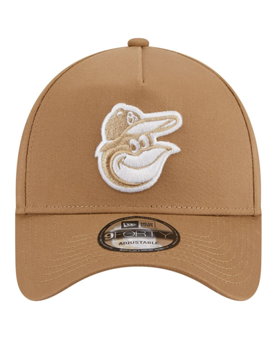 New Era Khaki Baltimore Orioles A-frame 9forty Adjustable Hat In Khaki