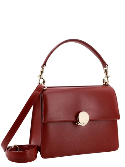 Shop Chloé Leather Handbag With Metald Details