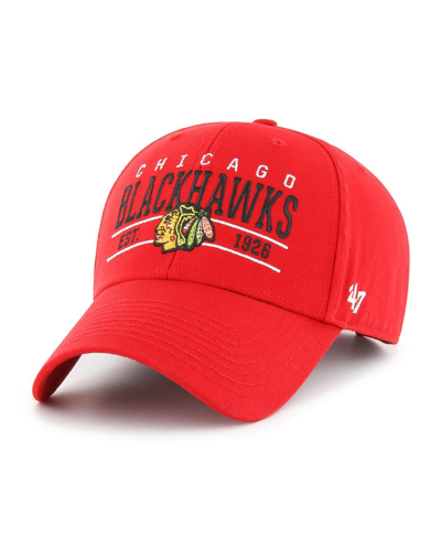 Shop 47 Brand Men's ' Red Chicago Blackhawks Centerline Mvp Adjustable Hat
