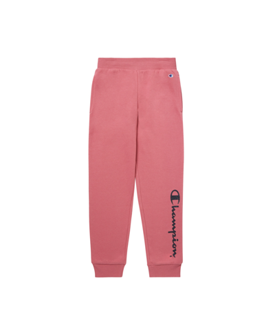 Shop Champion Big Girls Power Blend Jogger Pants In Terracotta Pink