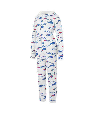 Shop Concepts Sport Women's  Cream Buffalo Bills Docket Hoodie Full-zip Union Suit