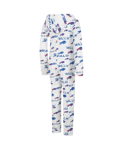 Concepts Sport Women's  Cream Buffalo Bills Docket Hoodie Full-zip Union Suit In Cream