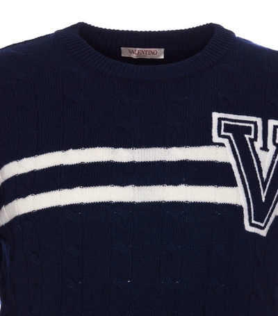 Shop Valentino Sweaters In Blue