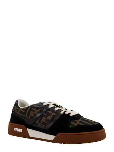 Shop Fendi Canvas And Suede Sneakers With Ff Motif