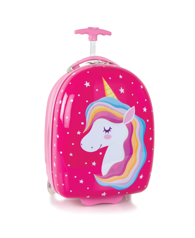 Shop Heys Kids Unicorn Round Shape Luggage In Pink