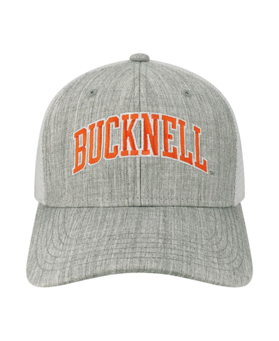 Shop Legacy Athletic Men's Heather Gray, White Bucknell Bison Arch Trucker Snapback Hat In Heather Gray,white
