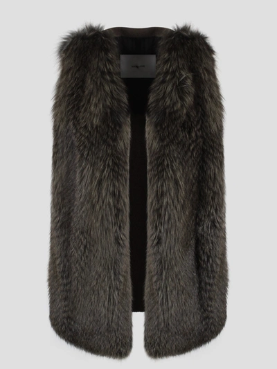 Shop Blancha Wool Fox Fur Gilet