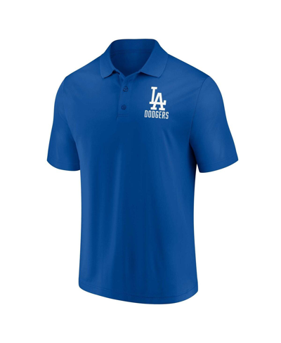 Fanatics Men's  Royal, White Los Angeles Dodgers Two-pack Logo Lockup Polo Shirt Set In Royal,white