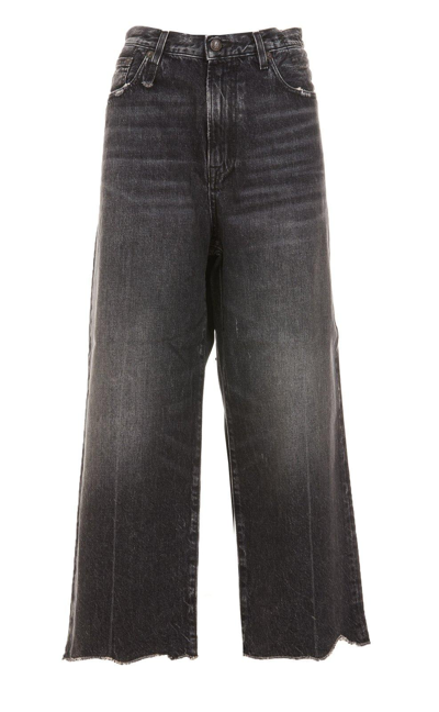 Shop R13 High-rise Wide-leg Jeans Jeans In Nero
