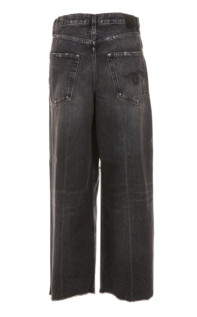 Shop R13 High-rise Wide-leg Jeans Jeans In Nero