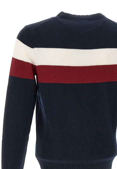 Sun 68 Fancywool, Viscose And Cashmere Sweater Sweater In Navy Blue