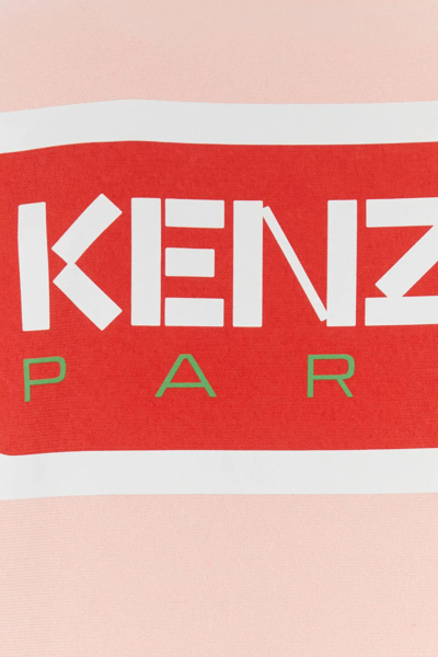 Shop Kenzo Light Pink Stretch Cotton Oversize Sweatshirt Fleece In Faded Pink