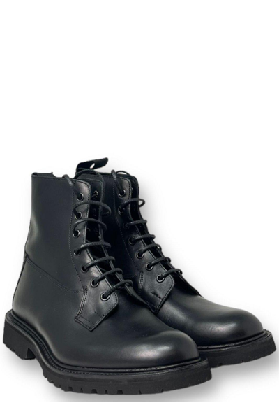 Shop Tricker's Burford Plain Derby Boot Boots In Black