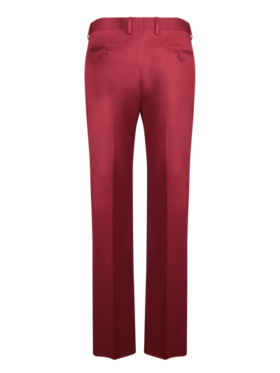 Shop Etro Flat Red Trousers In Bordeaux