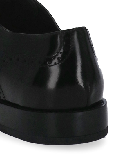 Shop Tod's Smooth Leather Lace Up Shoes In Black