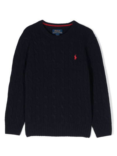 Shop Polo Ralph Lauren Ls Cn Po Sweater Pullover In Red