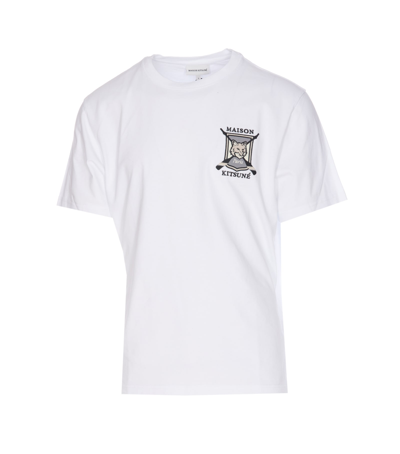 Shop Maison Kitsuné Fox Patch Logo T-shirt In White