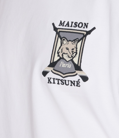 Shop Maison Kitsuné Fox Patch Logo T-shirt In White
