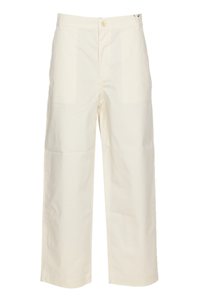 Shop Maison Kitsuné Casual Pants In White