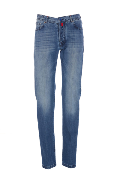 Shop Kiton Denim Jeans In Blue
