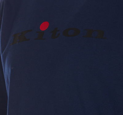 Shop Kiton Logo Sweatshirt In Blue
