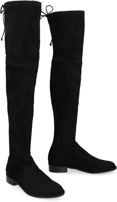 Stuart Weitzman Over-the-knee Boots With Luxurious Suede Finish And Elegant Design In Black