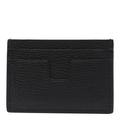 Shop Tom Ford T-line Classic Card Holder In Black