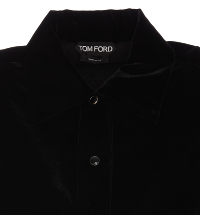 Shop Tom Ford Georgette Shirt In Black