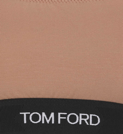 Shop Tom Ford Signature Bralette In Beige