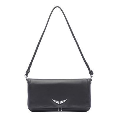 Shop Zadig &amp; Voltaire Rock Minimal Shoulder Bag In Black