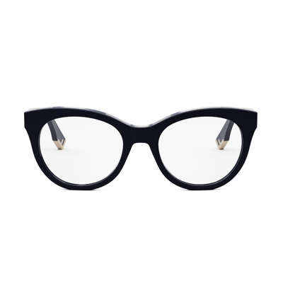 Shop Fendi Fe50074i 090 Glasses In Blu
