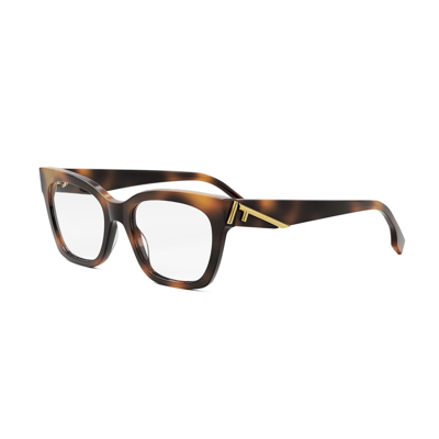 Shop Fendi Fe50073i 053 Glasses In Marrone