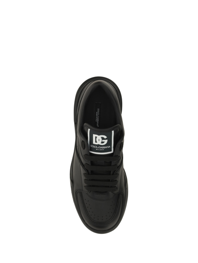 Dolce & Gabbana New Roma Sneakers In Nappa Leather In Nero