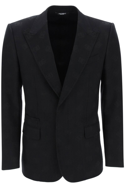 Shop Dolce & Gabbana Virgin Wool Blend Single-breast Jacket In Black