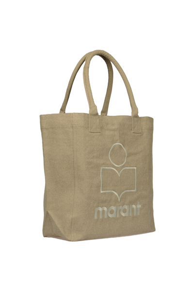 Isabel Marant Yenky Tote Bag With Logo In Beige