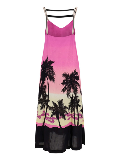 Palm Angels Synthetic Fibers Dress In Purple