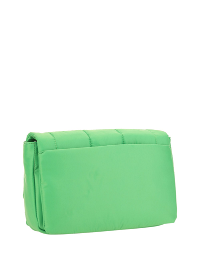 Michael Michael Kors Quilted Green Lilah Bag With Adjustable Shoulder Strap In Palm