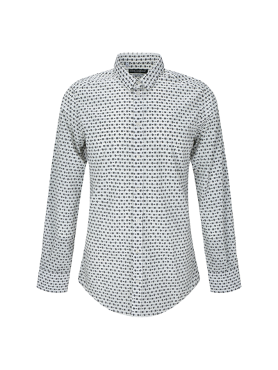 Shop Dolce & Gabbana Printed Cotton Shirt In White