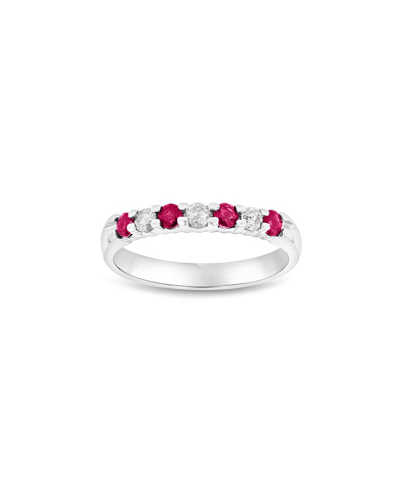 Diana M. Fine Jewelry 14k 0.35 Ct. Tw. Diamond & Ruby Ring