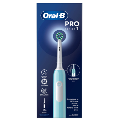 Shop Oral B Pro Series 1 Cross Action Blue Electric Rechargeable Toothbrush