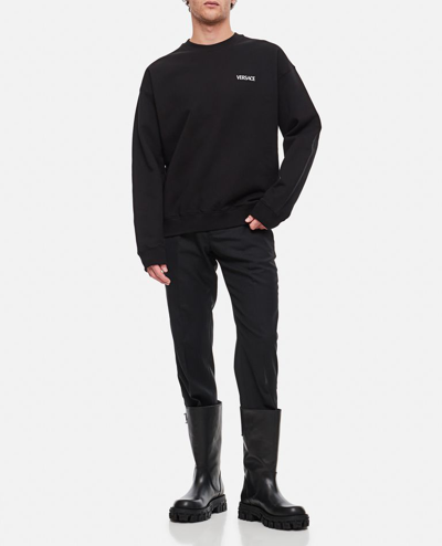 Shop Versace Jersey Sweatshirt In Black