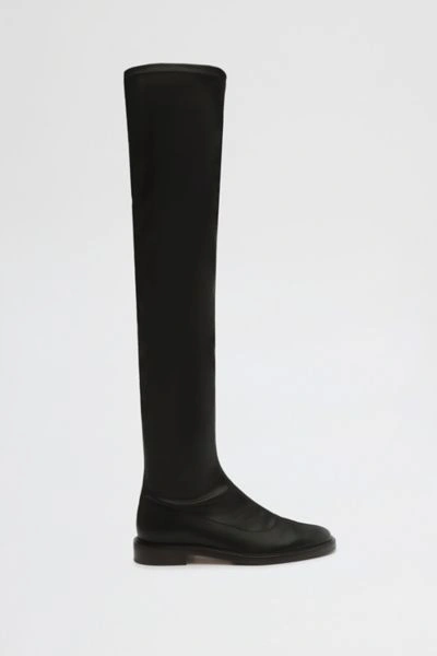Shop Schutz Kaolin Leather Over-the-knee Boot In Black, Women's At Urban Outfitters