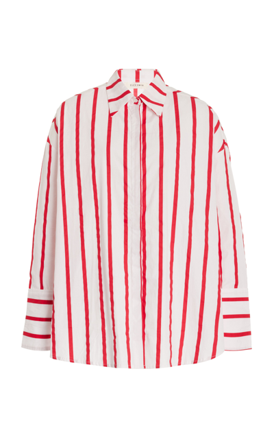 Shop Elce Exclusive Reverie Striped Cotton Poplin Shirt